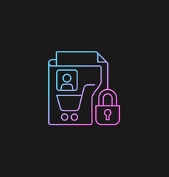 Consumer Data Privacy Gradient Icon For Dark Theme