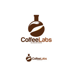 Coffee Lab Logo Designs Concept Bean