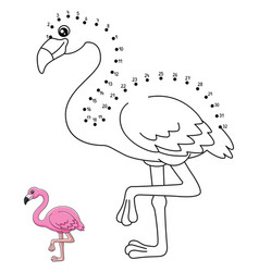 Dot To Flamingo Coloring Page For Kids