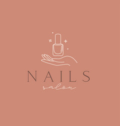 Hand With Nail Polish Label