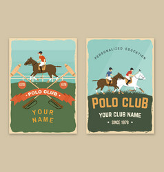 Set Of Polo Sport Club Retro Posters