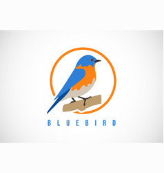 Bluebird In A Circle Logo Design Template