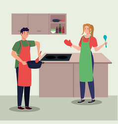 Couple Cooking With Pot