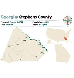 Map Stephens County In Georgia