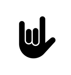 Rock On Hand Icon Hand Roll Sign Logo Metal