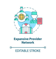 Expansive Provider Network Concept Icon