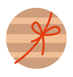 Isolated Wrapped Christmas Ball Icon