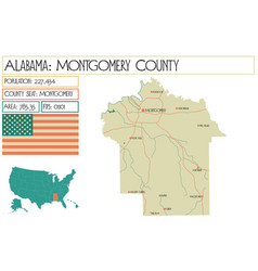 Map Of Montgomery County In Alabama Usa