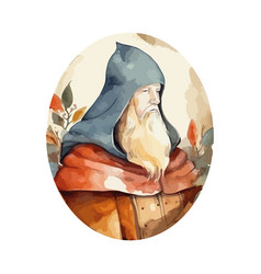 Old Man In Medieval Clothes