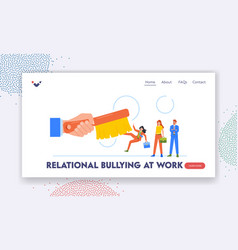 Relational Bullying At Work Landing Page Template