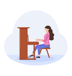 A Girl Playing With The Piano