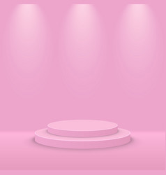 Product Stage Podium Pink Spot Lights