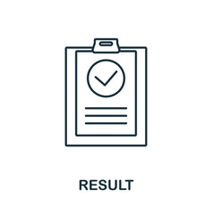 Result Line Icon Colored Element Sign From