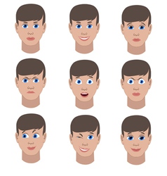 Set Of Variation Of Emotions Of The Same Guy