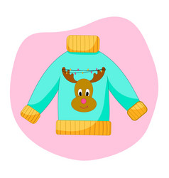 Christmas Sweater With Reindeer Festive Clothes