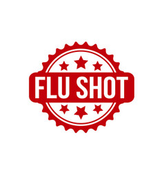 Flu Shot Rubber Stamp Seal