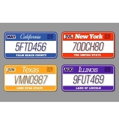 License Car Number Plates Set California