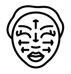 Wellness Facial Massage Icon Outline Woman