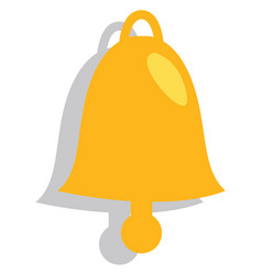 Yellow School Bell On A White Background