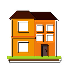 Family Home Or Two Story House Icon Image