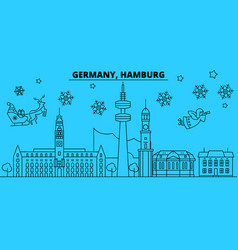 Germany Hamburg Winter Holidays Skyline Merry