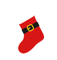 Isolated Christmas Sock Sketch Icon