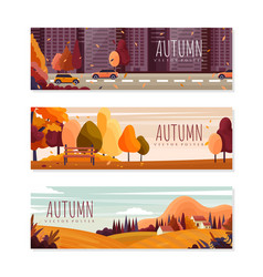 Autumn Landscape Banners Set