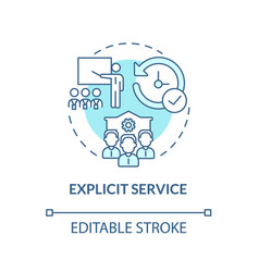 Explicit Service Blue Concept Icon