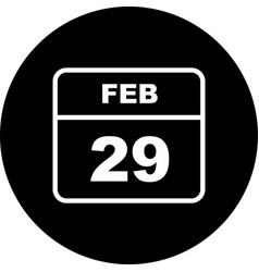 February 29th Date On A Single Day Calendar