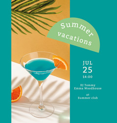 Summer Concert Flyer Template With Tropical