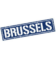 Brussels Blue Square Stamp