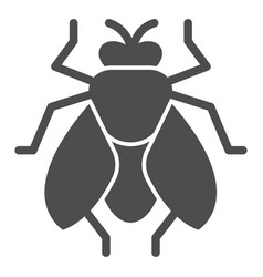 Fly Solid Icon Pest Control Concept Insect Sign