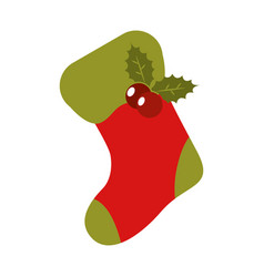 Isolated Christmas Sock Sketch Icon