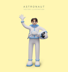 Vertical Poster On Yellow Background Astronaut