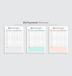 Bill Payments Planner And Tracker Kdp Interior