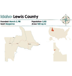 Map Lewis County In Idaho