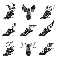 Winged Sport Shoes Icons