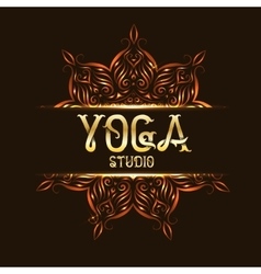 Youga Studio Emblem Logo With Mandala