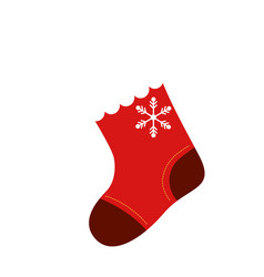 Isolated Christmas Sock Sketch Icon