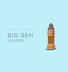 3d Figure Of Big Ben On Horizontal Poster