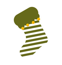 Isolated Christmas Sock Sketch Icon