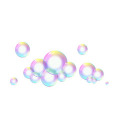 Soap Bubbles On A White Background