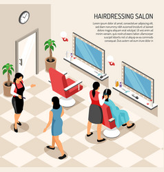 Hair Dressing Salon Isometric