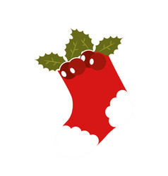 Isolated Christmas Sock Sketch Icon