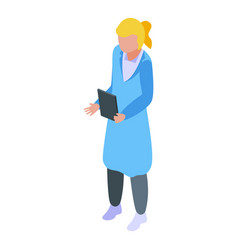 Woman Sport Doctor Icon Isometric Patient