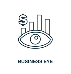 Business Eye Line Icon Colored Element Sign From