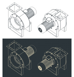 Centrifuge Air Blower Isometric Blueprints