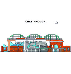 Chattanooga United States Flat Landmarks