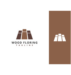 Creative Wood Flooring Logo Template