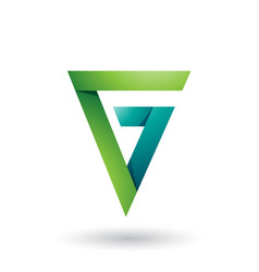 Green Folded Triangle Letter G